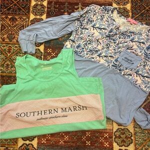 Southern Marsh Tank Top and Simply Southern Long Sleeve Shirt